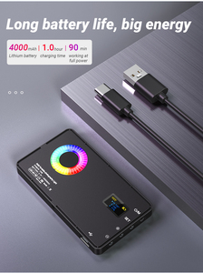 Luz de vídeo RGB, panel de luz de cámara LED portátil, iluminación DSLR recargable para Vlogging, fotografía, videoconferencia - Product Image 5