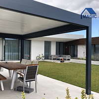 Système de carport solaire en aluminium magique pour toit plat, gazebo, pergola, abri de stationnement extérieur, solarium, garage