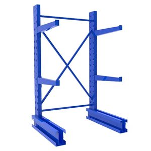 رفوف تخزين فولاذية متينة للجراج، رف كابولي أحادي الجانب مع حماية من التآكل، قابل للتخصيص، رف كابولي بأربعة مستويات - Product Image 6