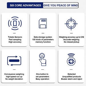 Báscula Mecánica de Alta Precisión para Transportadores, Máquina Verificadora de Peso OEM para Líneas de Vegetales, Panadería y Mariscos, Acero Inoxidable 304 JINDUN - Product Image 5