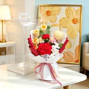 Innovador Ramo de Flores Inmortales Tejidas a Mano con Lana, Rosas y Tulipanes para el Día de San Valentín Qixi 2026 - Product Image 5