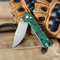 Couteau pliant tactique en fibre de carbone haute dureté, couteau à lame rabattable en acier VG-10, couteau utilitaire multifonctionnel personnalisé T0073-7