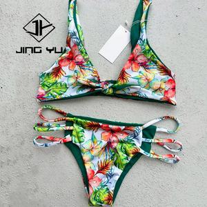 Traje de Baño Deportivo Personalizado para Mujer, Traje de Baño OEM, Venta Caliente, Trajes de Baño con Estampado Personalizado, Bikini de Dos Piezas sin Espalda - Product Image 4