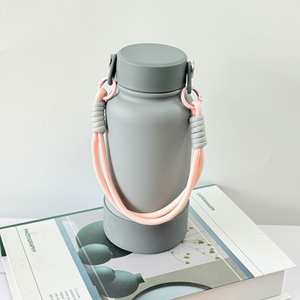 Bouteille isotherme en acier inoxydable 304, écologique, avec revêtement en poudre caoutchoutée mate, portable, élégante, 12-24 oz, vente en gros - Product Image 2