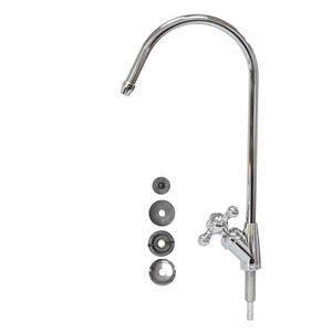 Robinet purificateur d'eau 2 points col de cygne trois voies en alliage métallique facile à installer pour cuisine - Product Image 2