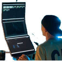 Moniteur à triple écran Moniteur LED IPS portable de 15.6 pouces avec interface de type C Conception pliable flexible pour écran empilé pour ordinateur portable