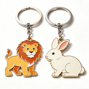 Porte-clés en alliage de zinc émaillé souple, formes personnalisées, pour thèmes sportifs et mode, cadeaux promotionnels pour la Fête Nationale et Noël, vente en gros - Product Image 1