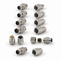 Serie M12 Conector industrial a prueba de agua de 17 núcleos Enchufe de aviación Cabeza hembra Moldeo por inyección con contacto de cobre Estándar IP67