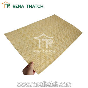 Panneaux de revêtement en rotin tissé artificiel pour mur et <span class=keywords><strong>plafond</strong></span>, <span class=keywords><strong>mat</strong></span>ériau de décoration, rouleau de tissage en rotin synthétique - Product Image 6