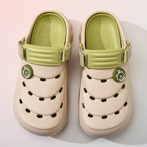 Sandales perforées Crocs pour femmes, semelle EVA, chaussures de plage respirantes et antidérapantes, rose, gris, bleu, kaki, vert, marron, taille 35-40 - Product Image 4