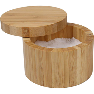 Scatola di <span class=keywords><strong>sale</strong></span> di bambù accessori da cucina <span class=keywords><strong>contenitore</strong></span> <span class=keywords><strong>per</strong></span> condimenti <span class=keywords><strong>per</strong></span> barattoli di spezie <span class=keywords><strong>contenitore</strong></span> <span class=keywords><strong>per</strong></span> pepe di <span class=keywords><strong>sale</strong></span> con coperchio magnetico girevole - Product Image 3