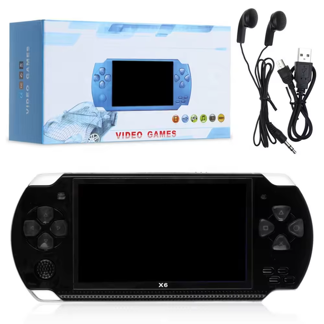 Handheld Portable Game Player for X6 4.3 Inch 8GB Built in 2000 Games for X6 Retro Video Game Console
