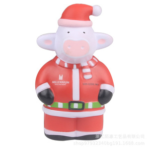 Figura de Papá Noel de Plástico Moldeado con Impresión Digital, Juguete Decorativo Navideño para Interiores - Product Image 4