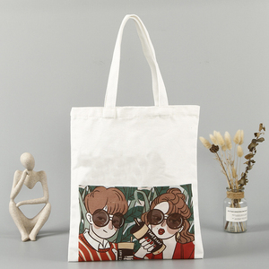 Wholesale Plain Canvas Tote Bags Standard Size Jute Ladies Zipper Canvas Bag Promotion Blank Canvas Tote Bag For Sublimation