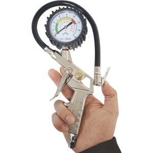 Pistola de enchimento de pneus com medidor de pressão, modelo econômico, ferramentas de reparo de carros com mangueira de borracha - Product Image 2