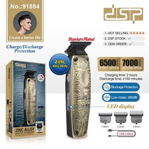 Tondeuses à cheveux professionnelles DSP, lame en titane, rechargeables, utilisation en salon, charge USB - Product Image 5