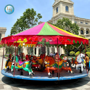 Meilleur prix 16 sièges simples pliants manèges parc Whirligig jeux carrousel sur remorque - Product Image 2