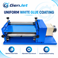 Machine de revêtement automatique à rouleaux de colle froide GenJet avec une vitesse de 0 à 20 m par minute pour le cuir, le papier, le papier peint et les matériaux pour chaussures