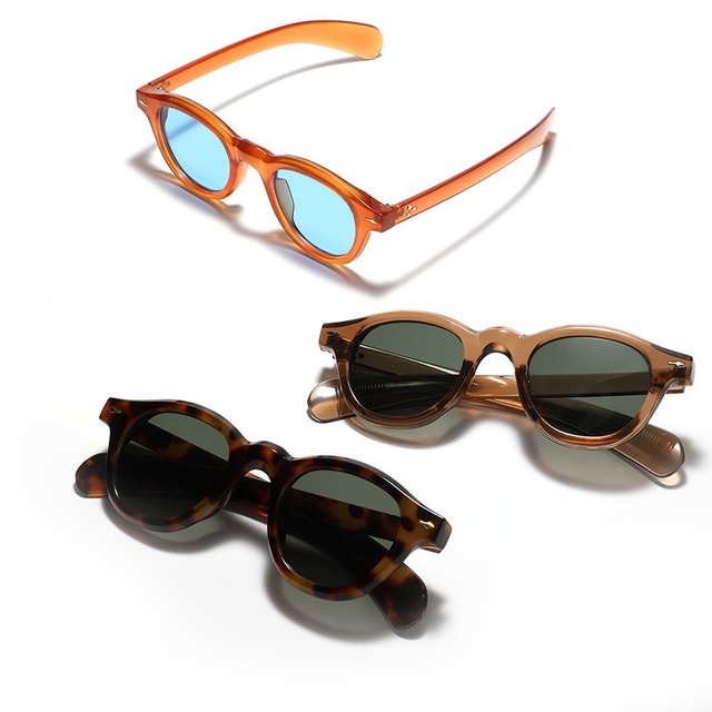 LvCong Retro Trendy Designer Men Sunglasses 2025 Ins New Arrival Female Round Luxury Black Sunglasses Women