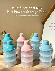 Boîte à <span class=keywords><strong>lait</strong></span> en <span class=keywords><strong>poudre</strong></span> pour bébé Aikeer AK-1820, grande capacité, portable, transparente, multi-couches, compartiments amovibles, sans BPA, pour les bébés de 0 à 12 mois - Product Image 2