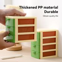 Organisateur de maquillage et de bijoux écologique durable à 2/3/4/5 niveaux, boîte de rangement mini empilable multi-étages pour fournitures de bureau