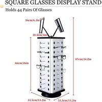 Support de présentation rotatif à 360° pour lunettes de soleil et lunettes de vue, poli, avec miroir, gain de place, pour usage commercial et domestique