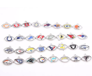 Amuletos personalizados de aleación de zinc, esmalte de plata, <span class=keywords><strong>nfl</strong></span>, para equipos deportivos - Product Image 2