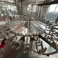 Machine de remplissage automatique d'eau, ligne d'embouteillage automatique de bouteilles PET avec convoyeur servo et structure compacte