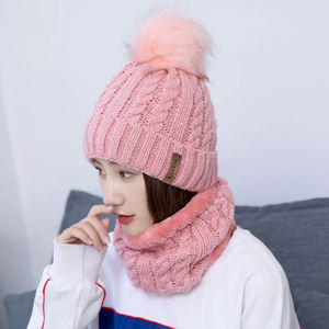 2025 luxe chaud dames hiver tricoté chapeaux avec pompon <span class=keywords><strong>bonnet</strong></span> Logo personnalisé en gros usine directe - Product Image 5