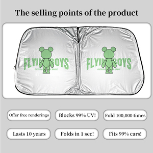 Chongteng ที่บังแดดรถยนต์แบบพับได้กระจกบังแดดด้านหน้าแต่งโลโก้ได้ตามต้องการ - Product Image 3