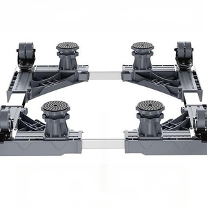 Multifunction Adjustable <b>Washing</b> <b>Machine</b> Base Stand With 5 Inch <b>Wheels</b> Textured PP Surface Mobile Storage Equipment Assembled - Product Image 4