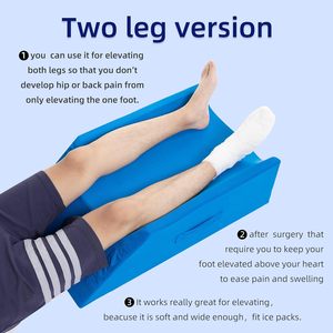 Almohada de espuma para elevación y soporte de piernas, rodillas y tobillos, para alivio <span class=keywords><strong>del</strong></span> <span class=keywords><strong>dolor</strong></span> de ciática, espalda, rodilla, cadera y tobillos, para después de cirugía, lesiones y descanso - Product Image 5