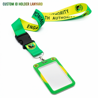Porte-cartes personnalisé en gros Porte-cartes d'identité polychrome avec cordons détachables en polyester