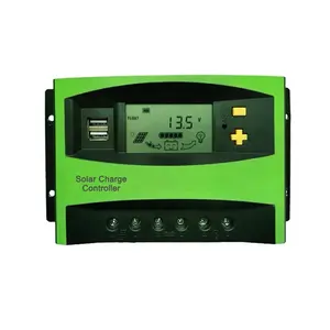 Regulator Panel Surya 12V/24V, Regulator Panel Surya 12V/24V dengan Tampilan LCD Dapat Disesuaikan Pengaturan Waktu Port USB Ganda PWM