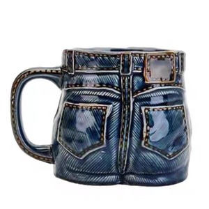 Taza de Café de Cerámica con <span class=keywords><strong>Diseño</strong></span> de Jeans de Mezclilla Creativos MSH de 400 ml <span class=keywords><strong>para</strong></span> Regalo <span class=keywords><strong>del</strong></span> Día <span class=keywords><strong>del</strong></span> <span class=keywords><strong>Padre</strong></span> - Product Image 2