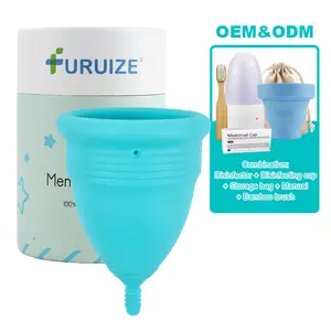 Cốc kinh nguyệt tùy chỉnh y tế tái sử dụng thân thiện với môi 100% Silicone phụ nữ Cốc kinh nguyệt trong thời kỳ phụ nữ