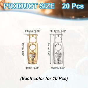 PCS Metal Cord Locks For Drawstrings <b>Spring</b> Cord Lock <b>Toggles</b> Stopper Clamp Holes Adjustable Slider End Fastener - Product Image 2