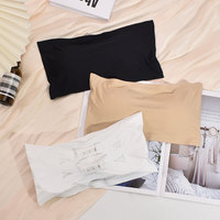 Vente directe d'usine soutien-gorge sans bretelles avec enveloppement de soie de glace femmes sport respirant non marquant Bustier