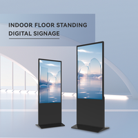 Pantalla LCD de pie para interior, tótem vertical, publicidad, señalización digital comercial y reproductor de vídeo