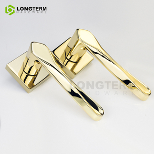 Accessoires de poignée de porte fantaisie Antique Bronze or ensemble complet en alliage de Zinc intimité à l'intérieur de la poignée de serrure de porte luxe moderne - Product Image 1