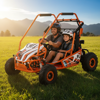 Buggy arenero de 120 cc y 4 tiempos a gasolina con transmisión por cadena, Go Kart todoterreno de 4 ruedas para adultos y niños, para conducción al aire libre
