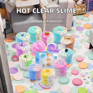 Merrycoo <b>Slime</b> Suppliers Hot Selling Playdough Crystal Clear Gradient Transparent Crystal Mud Non-Stick Fluffy <b>Slime</b> for Ages - Product Image 2