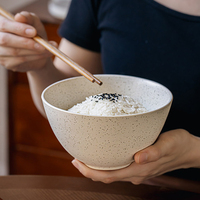 Bol en grès japonais OEM personnalisé, moderne, plusieurs tailles, 5,5 pouces, vaisselle en céramique, bols à soupe, nouilles, ramen pour restaurant