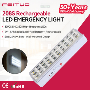 FEITUO Langlebige LED-Notbeleuchtung, Wiederaufladbare Batterie-Backup, Wandmontierte Gebäude-Ausgangsleuchte - Product Image 1