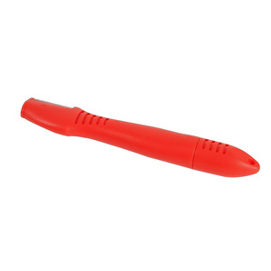 Afilador de cuchillos manual rojo de acero al carbono, utensilio de cocina duradero para uso en exteriores y en el hogar. - Product Image 3