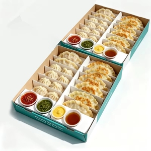 Envase de Papel Personalizado para Comida Caliente de Oriente Medio, Caja para <span class=keywords><strong>Empanadas</strong></span> y Samosas Crujientes, Empaque para Compartir Bocadillos Familiares - Product Image 4