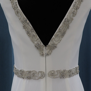 Nupcial a La Medida Plisado Sexis Casual 2021 Vestido De Novia <span class=keywords><strong>Civil</strong></span> Sencillo Plata <span class=keywords><strong>Vestidos</strong></span> De Novia Cortos - Product Image 3