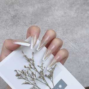 <span class=keywords><strong>Uñas</strong></span> Postizas Acrílicas Hechas a Mano para Navidad, Suministro de Fábrica, <span class=keywords><strong>Uñas</strong></span> Rectas, Puntas Acrílicas Cuadradas, Logotipo Personalizado - Product Image 1