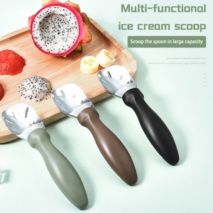 Cuillère à glace grande capacité en alliage de zinc et PP épaissi, durable et multi-usage pour fruits et desserts |   Outils de cuisine en gros - Product Image 1