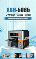 Nueva Impresora UV Plana de Diseño Inteligente 5065 con 3 Cabezales de Visión, para A1, A2, Acrílico, Madera, Azulejos, Botellas, Fundas de Teléfono, Pegatinas UV DTF, TX800, XP600